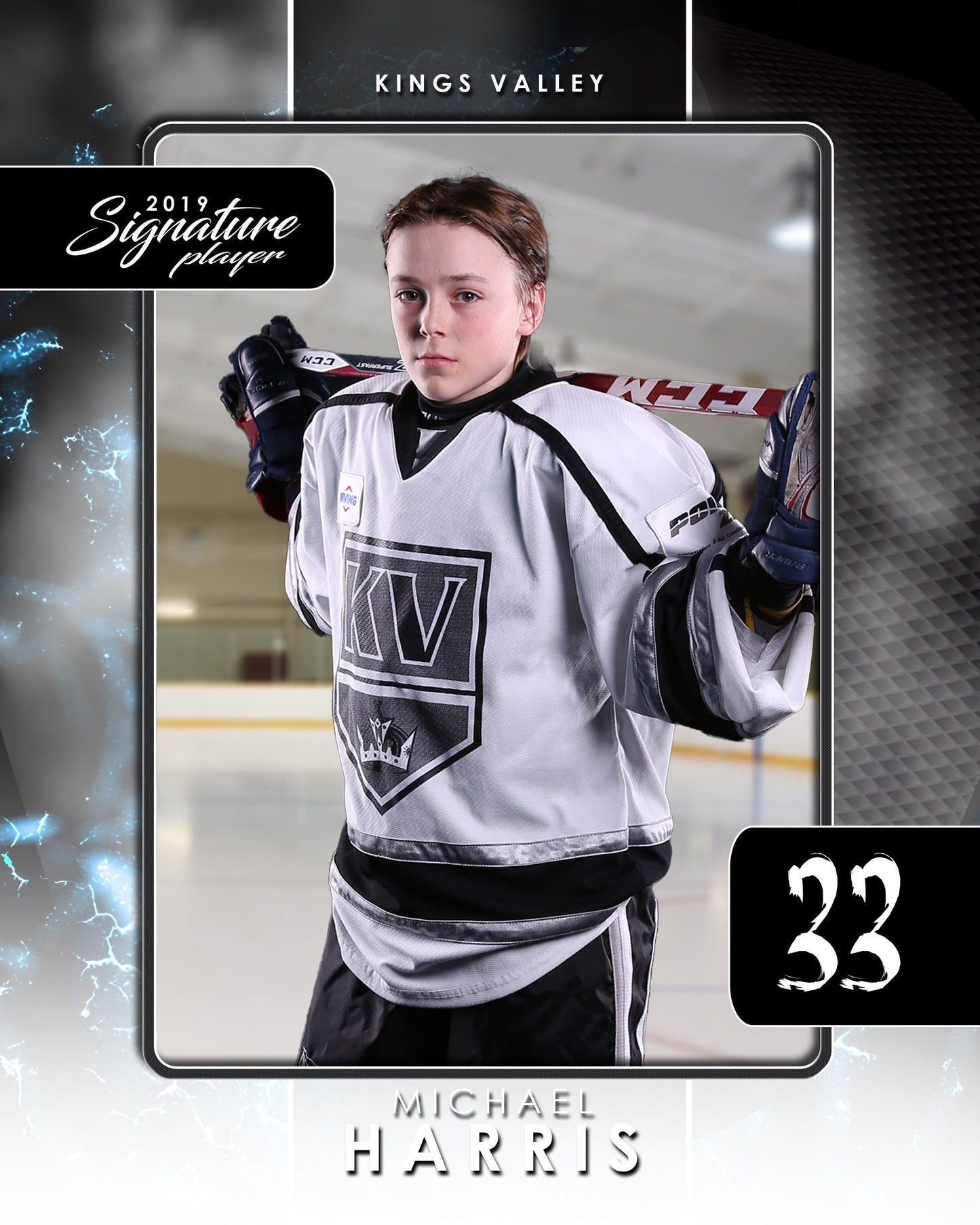 Signature Player - Hockey - V1 - T&I Drop-In Collection-Photoshop Template - Photo Solutions