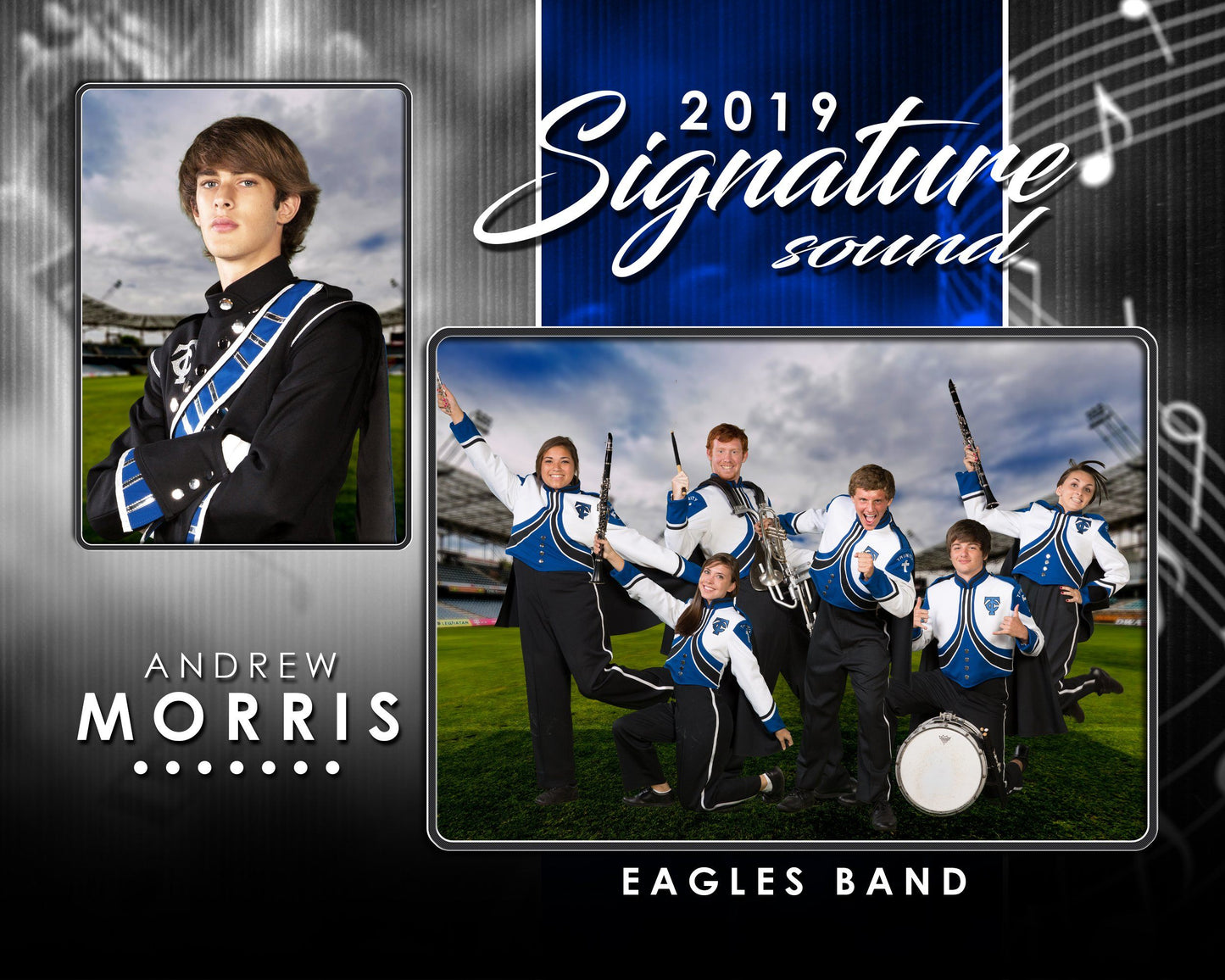 Signature Player - Band - V1 - T&I Drop-In Collection-Photoshop Template - Photo Solutions