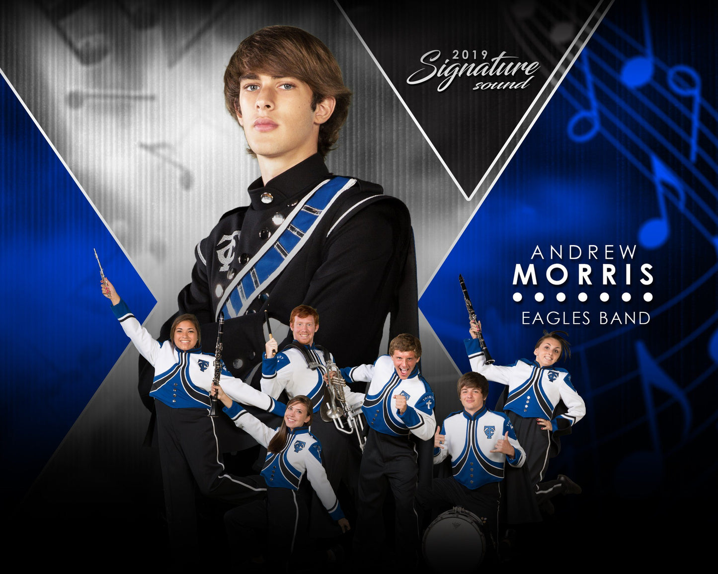 Signature Player - Band - V2 - Extraction Memory Mate H Template-Photoshop Template - Photo Solutions