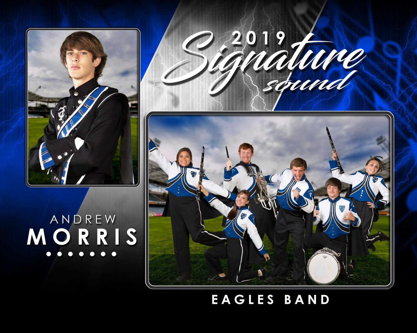 Signature Player - Band - V3 - T&I Drop-In Collection-Photoshop Template - Photo Solutions