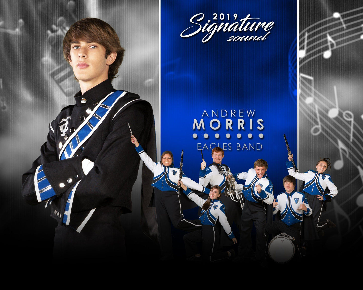 Signature Player - Band - V1 - T&I Extraction Collection-Photoshop Template - Photo Solutions