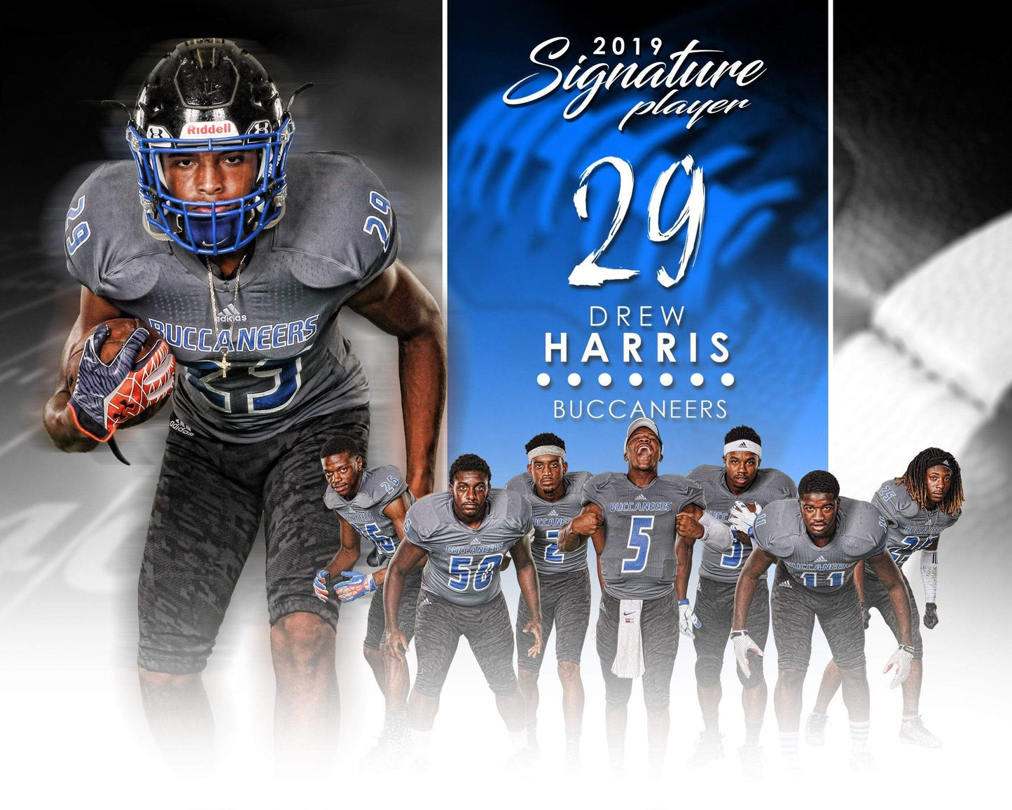 Signature Player - Football - V1 - Extraction Memory Mate H Template-Photoshop Template - Photo Solutions