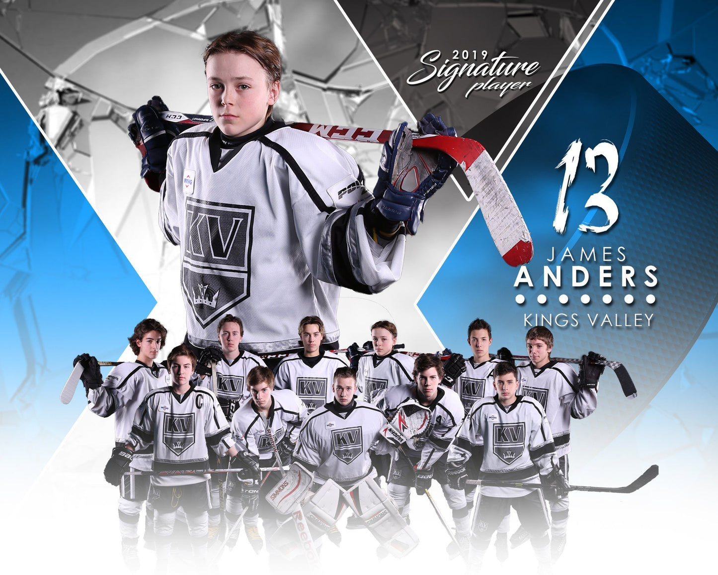 Signature Player - Hockey - V2 - T&I Extraction Collection-Photoshop Template - Photo Solutions