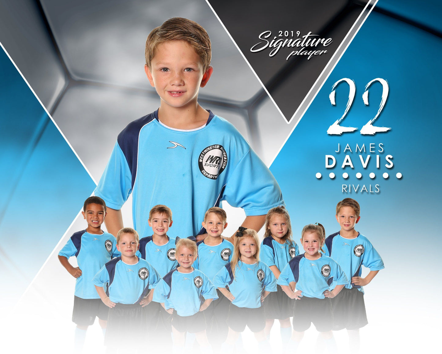 Signature Player - Soccer - V2 - Extraction Memory Mate H Template-Photoshop Template - Photo Solutions