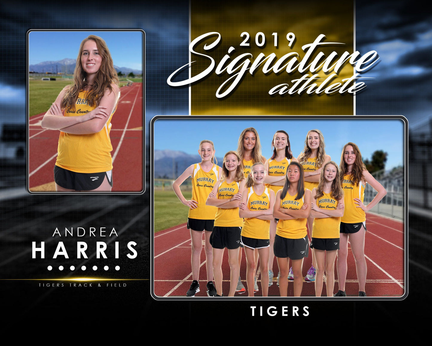 Signature Player - Track & Field - V1 - T&I Drop-In Collection-Photoshop Template - Photo Solutions