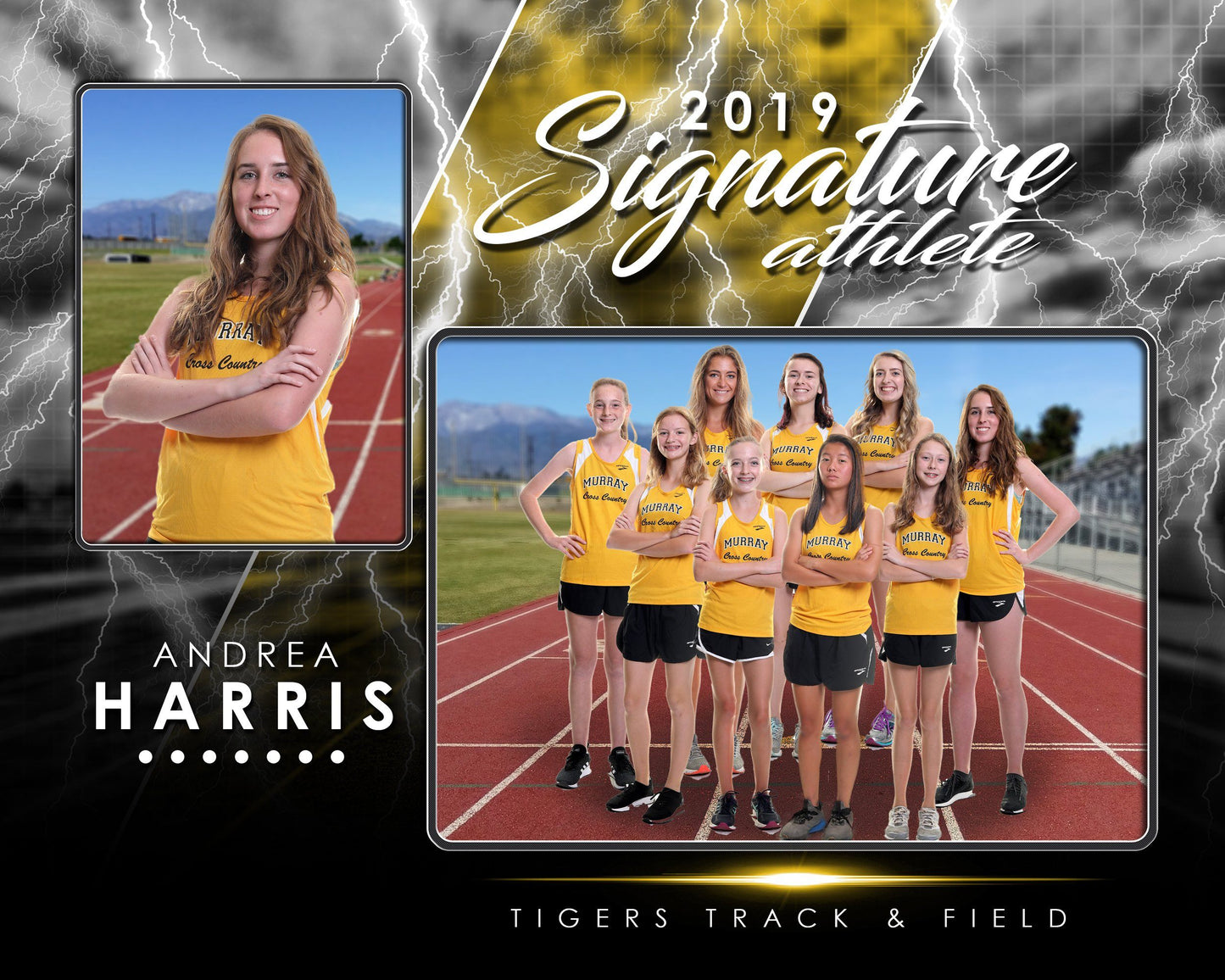 Signature Player - Track & Field - V3 - T&I Drop-In Collection-Photoshop Template - Photo Solutions