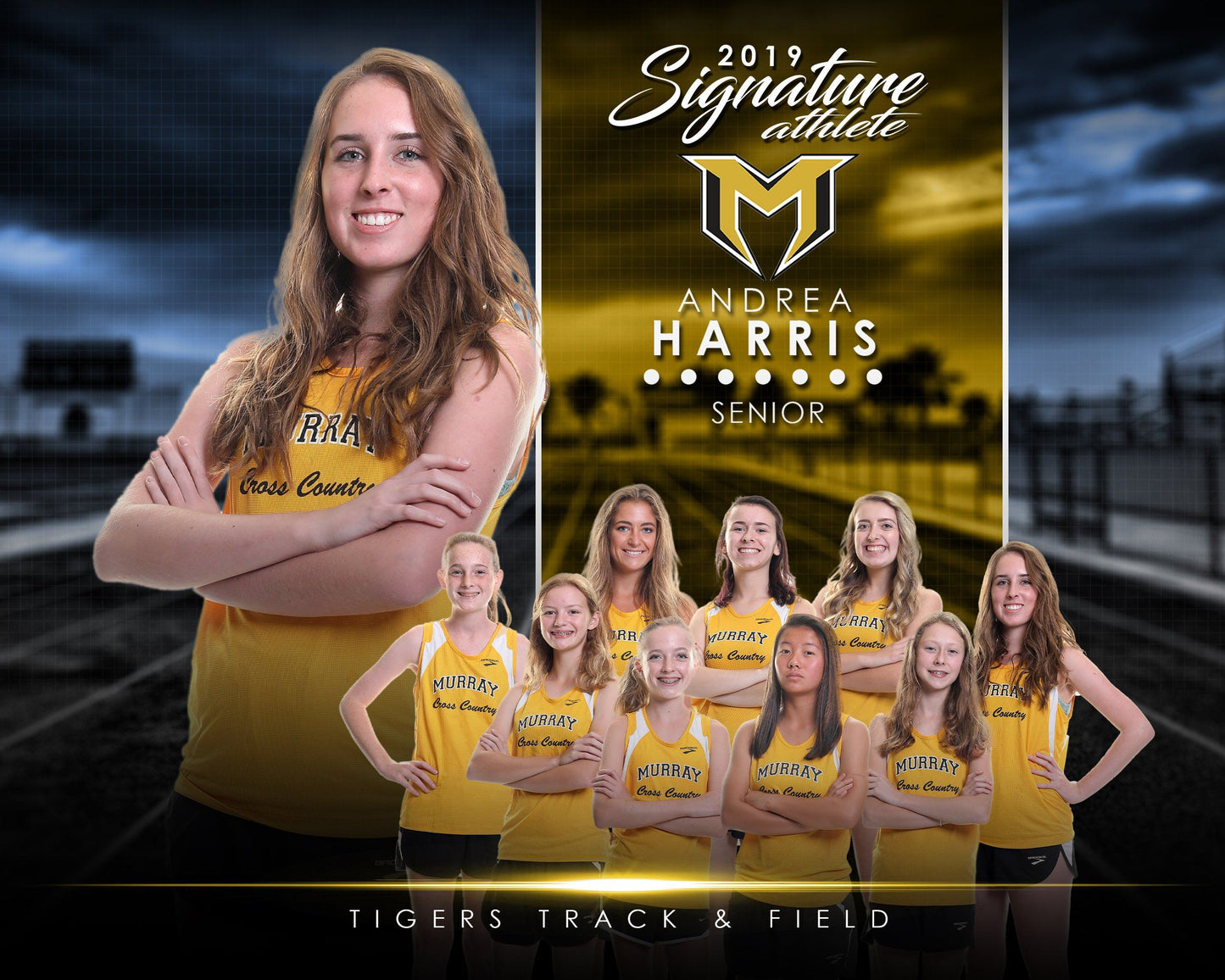 Signature Player - Track & Field - V1 - T&I Extraction Collection-Photoshop Template - Photo Solutions