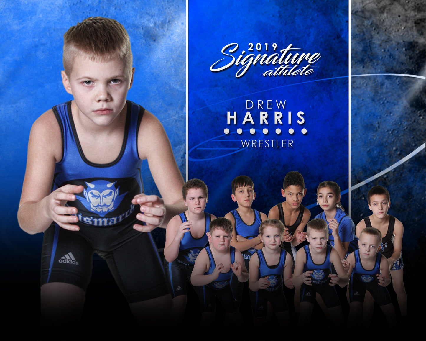Signature Player - Wrestling - V1 - Extraction Memory Mate H Template-Photoshop Template - Photo Solutions