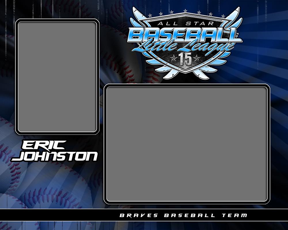 Baseball - v.SS - Memory Mate - H-Photoshop Template - Photo Solutions