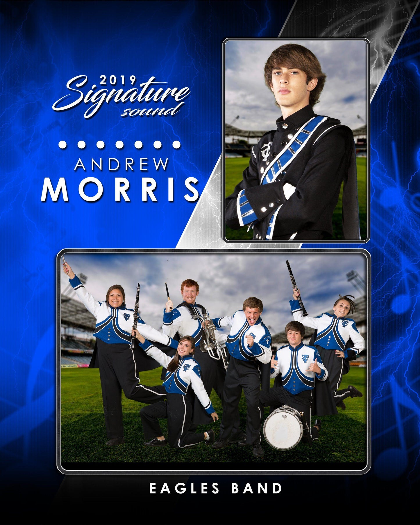 Signature Player - Band - V3 - T&I Drop-In Collection-Photoshop Template - Photo Solutions