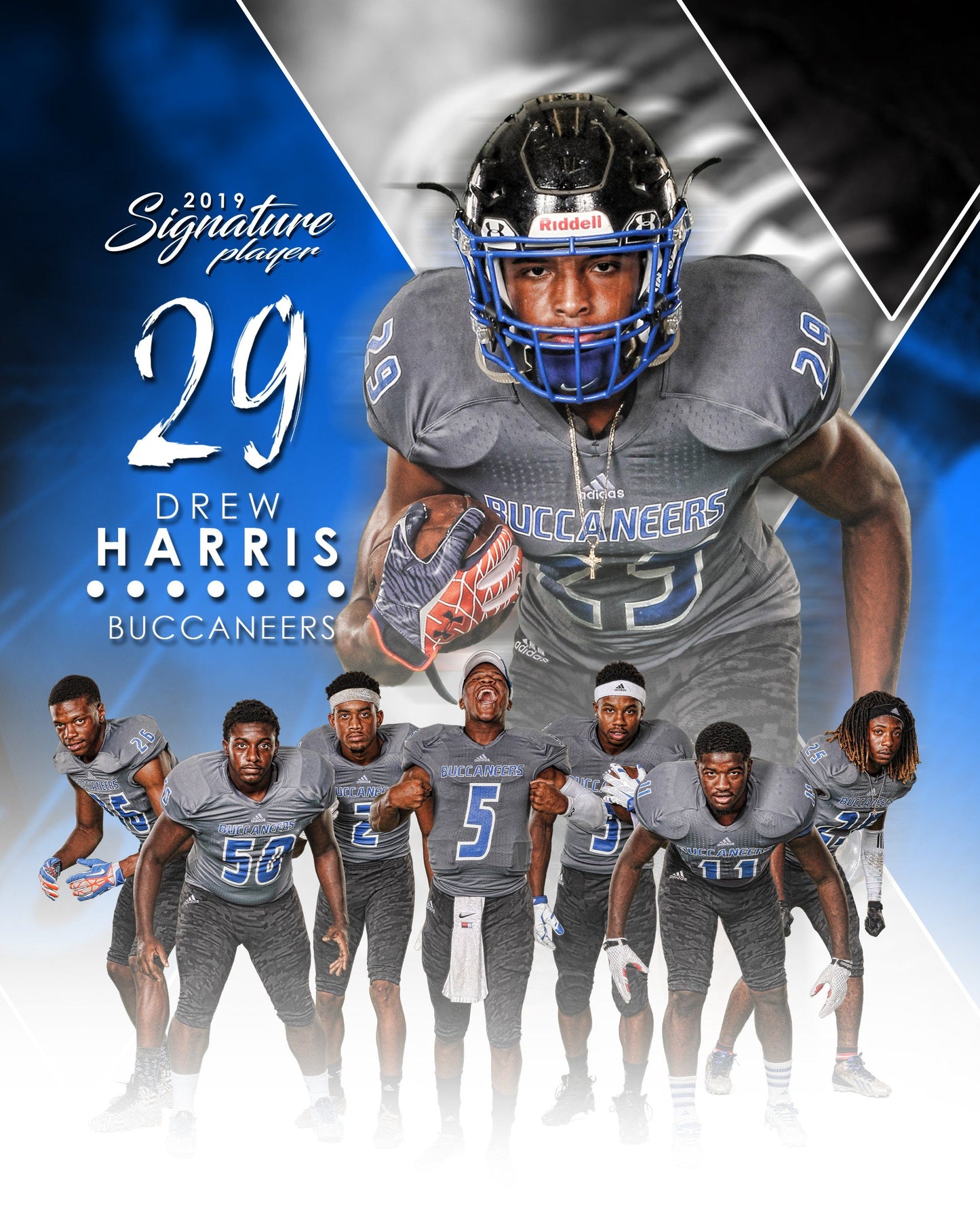 Signature Player - Football - V2 - Extraction Memory Mate V Template-Photoshop Template - Photo Solutions