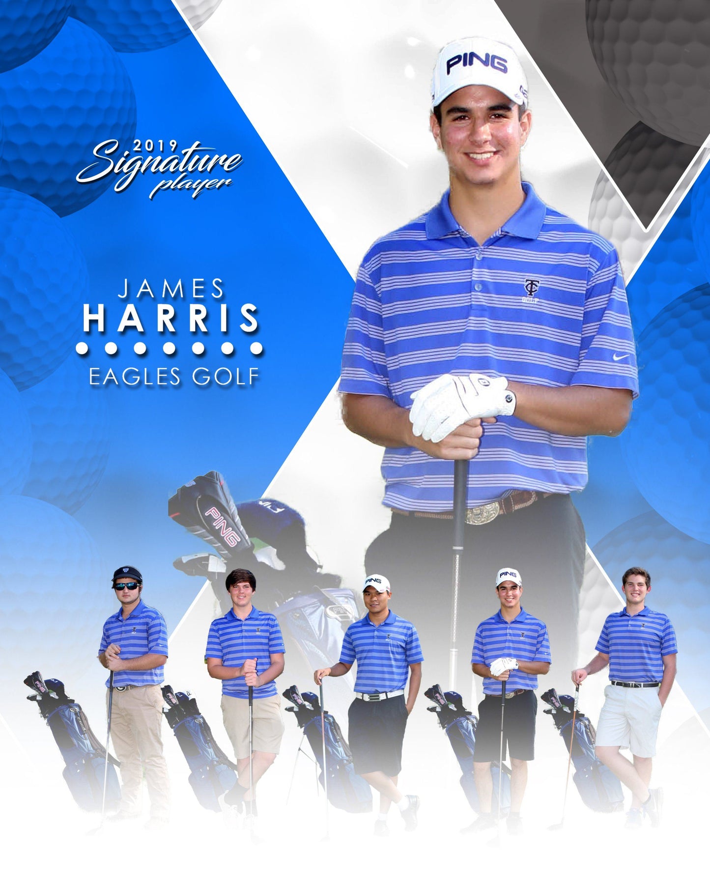 Signature Player - Golf - V2 - T&I Extraction Collection-Photoshop Template - Photo Solutions