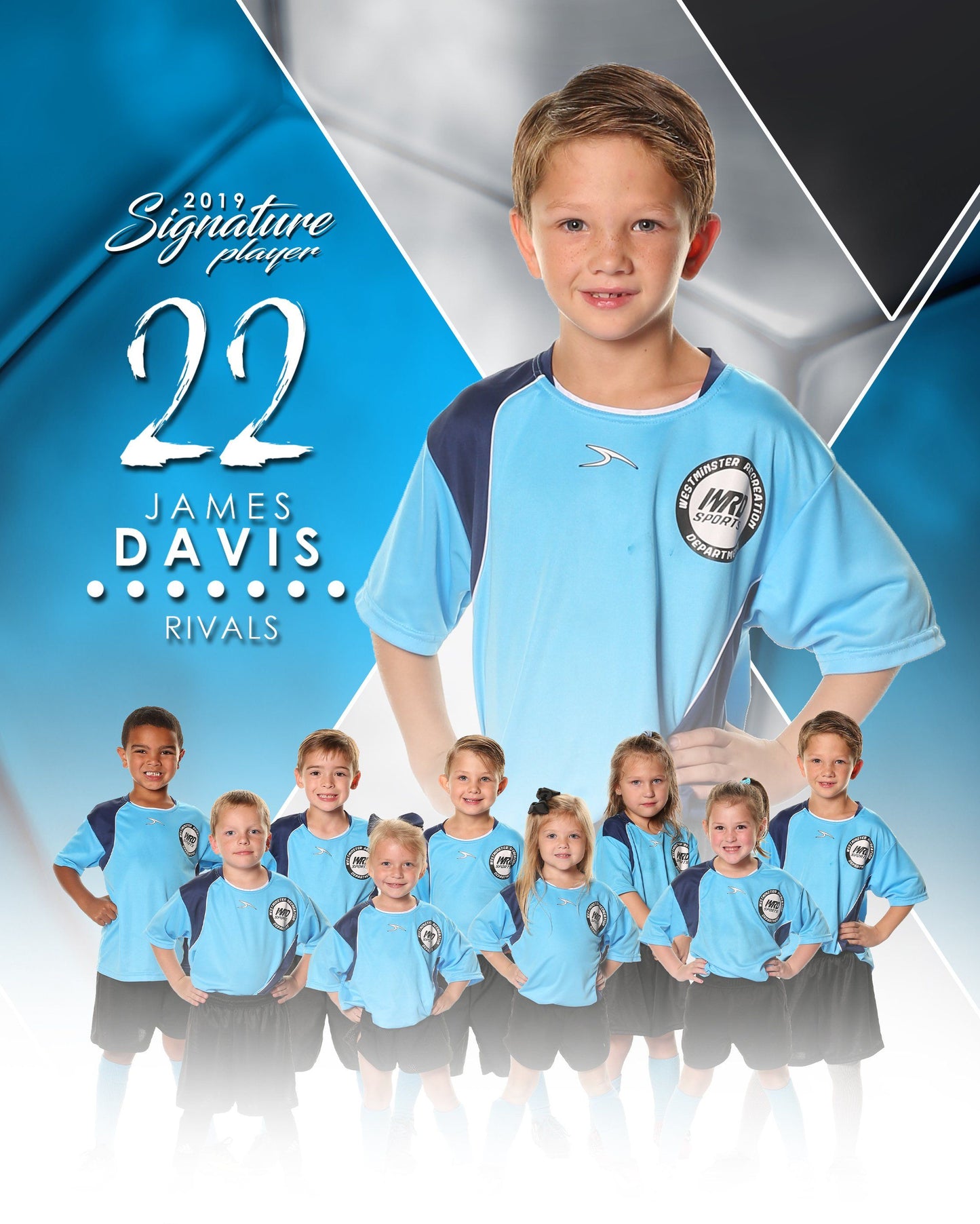 Signature Player - Soccer - V2 - Extraction Memory Mate V Template-Photoshop Template - Photo Solutions