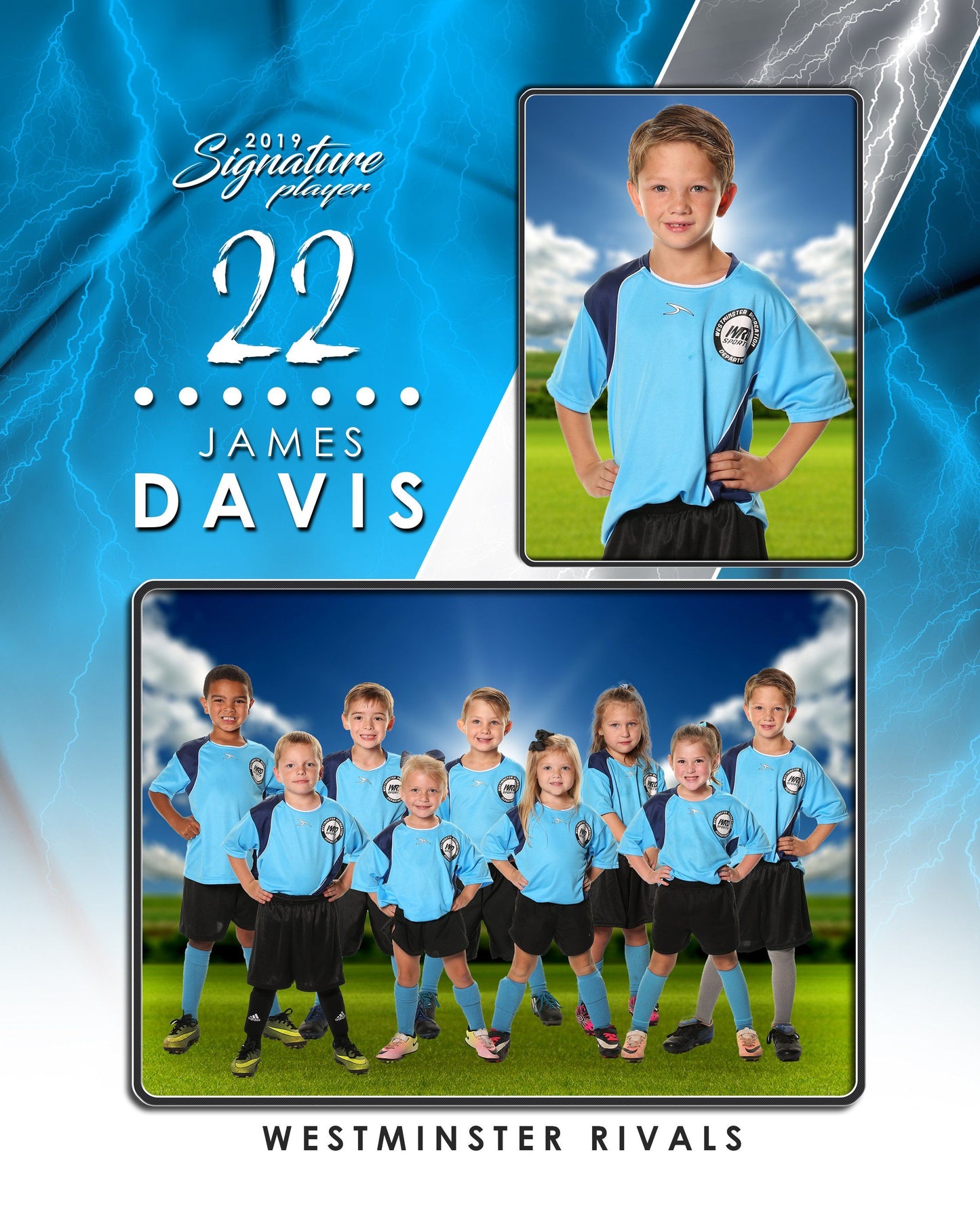 Signature Player - Soccer - V3 - T&I Drop-In Collection-Photoshop Template - Photo Solutions