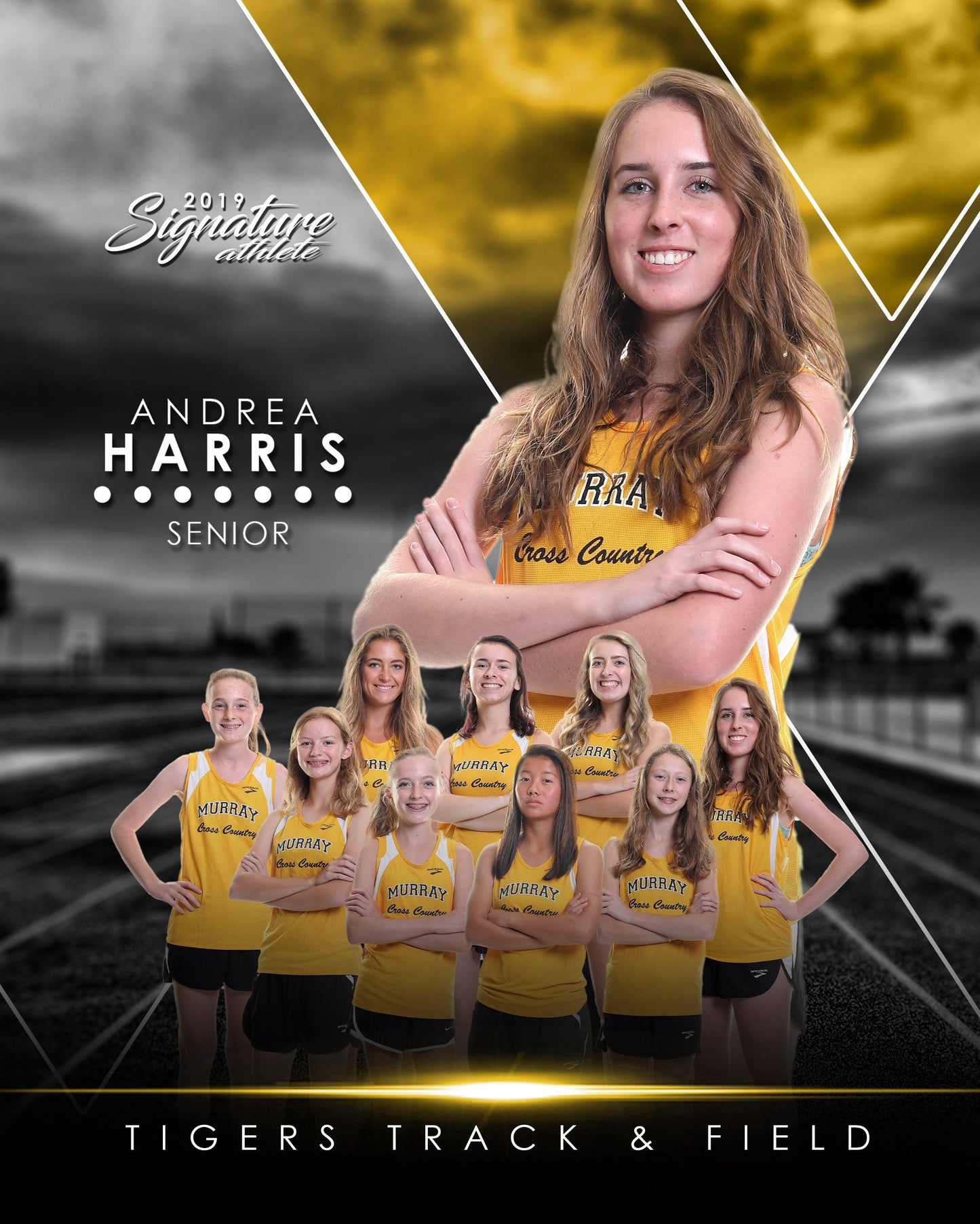 Signature Player - Track & Field - V2 - Extraction Memory Mate V Template-Photoshop Template - Photo Solutions