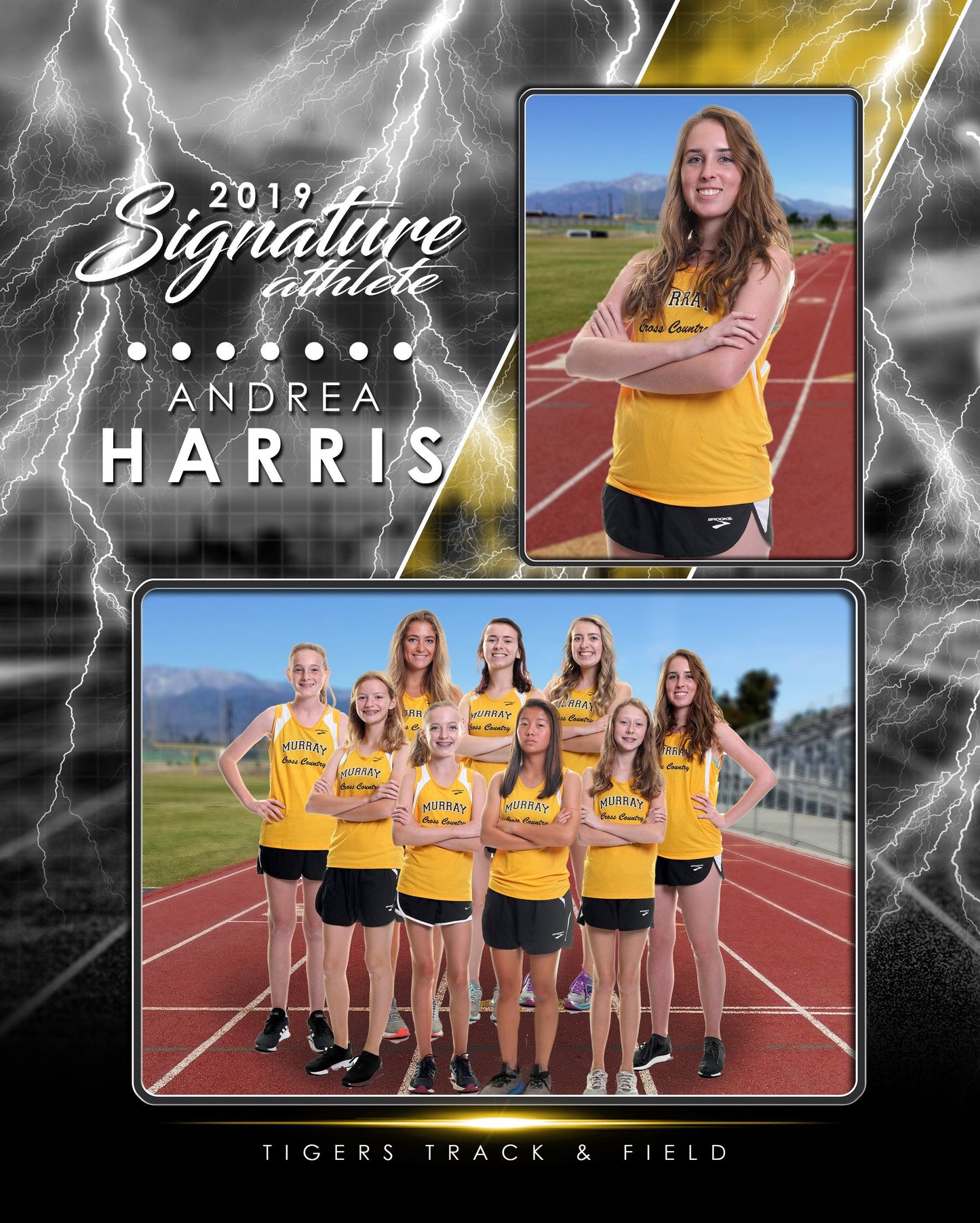 Signature Player - Track & Field - V3 - T&I Drop-In Collection-Photoshop Template - Photo Solutions
