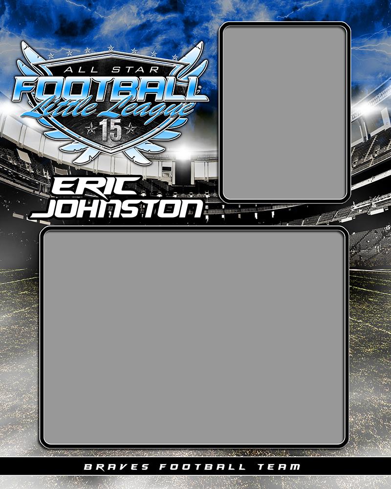 Football Night Game - Signature Series - Memory Mate - V-Photoshop Template - Photo Solutions
