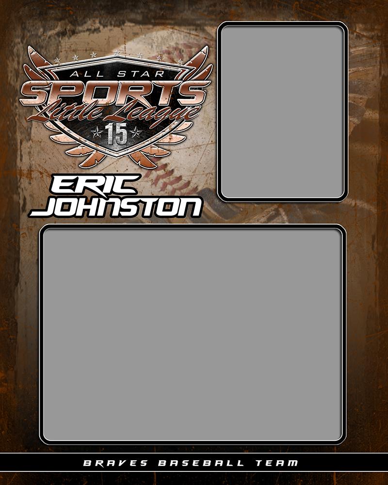 Old School Baseball v.7 - Memory Mate - V-Photoshop Template - Photo Solutions