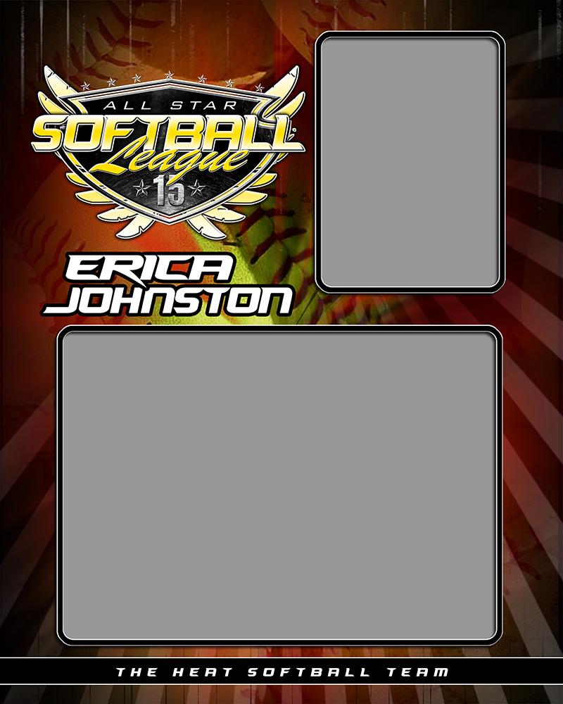 Softball v.SS - Memory Mate - V-Photoshop Template - Photo Solutions