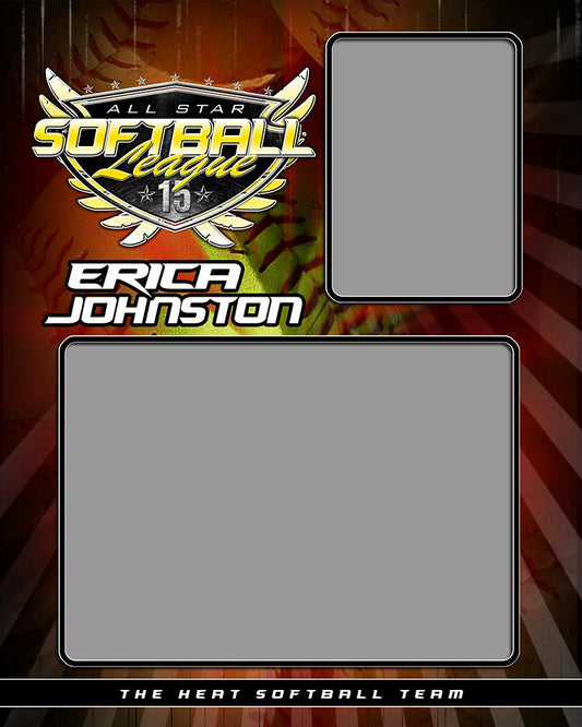 Softball v.SS - Memory Mate - V-Photoshop Template - Photo Solutions