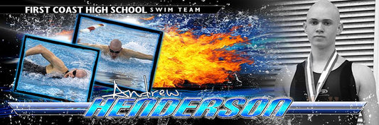 Swim - Multi Drop-In Panoramic Poster/Banner-Photoshop Template - Photo Solutions
