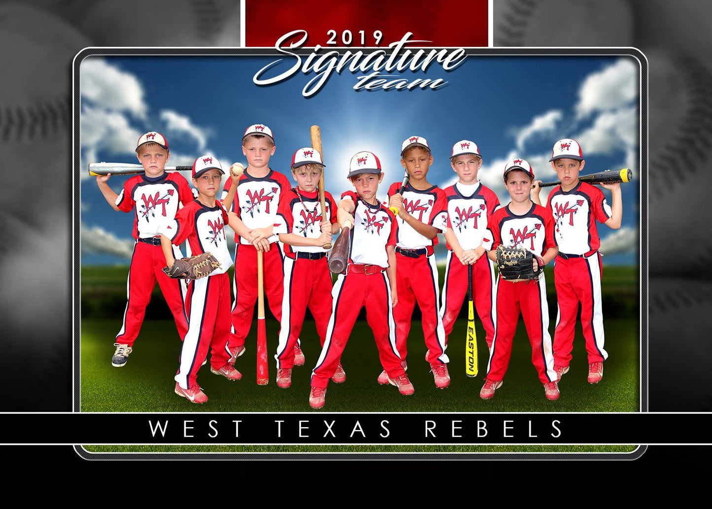 Signature Player - Baseball - V1 - T&I Drop-In Collection-Photoshop Template - Photo Solutions