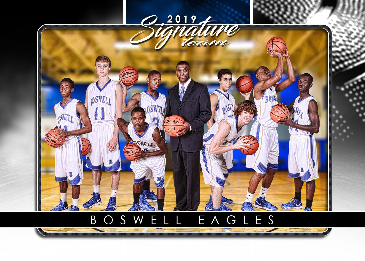 Signature Player - Basketball - V1 - T&I Drop-In Collection-Photoshop Template - Photo Solutions