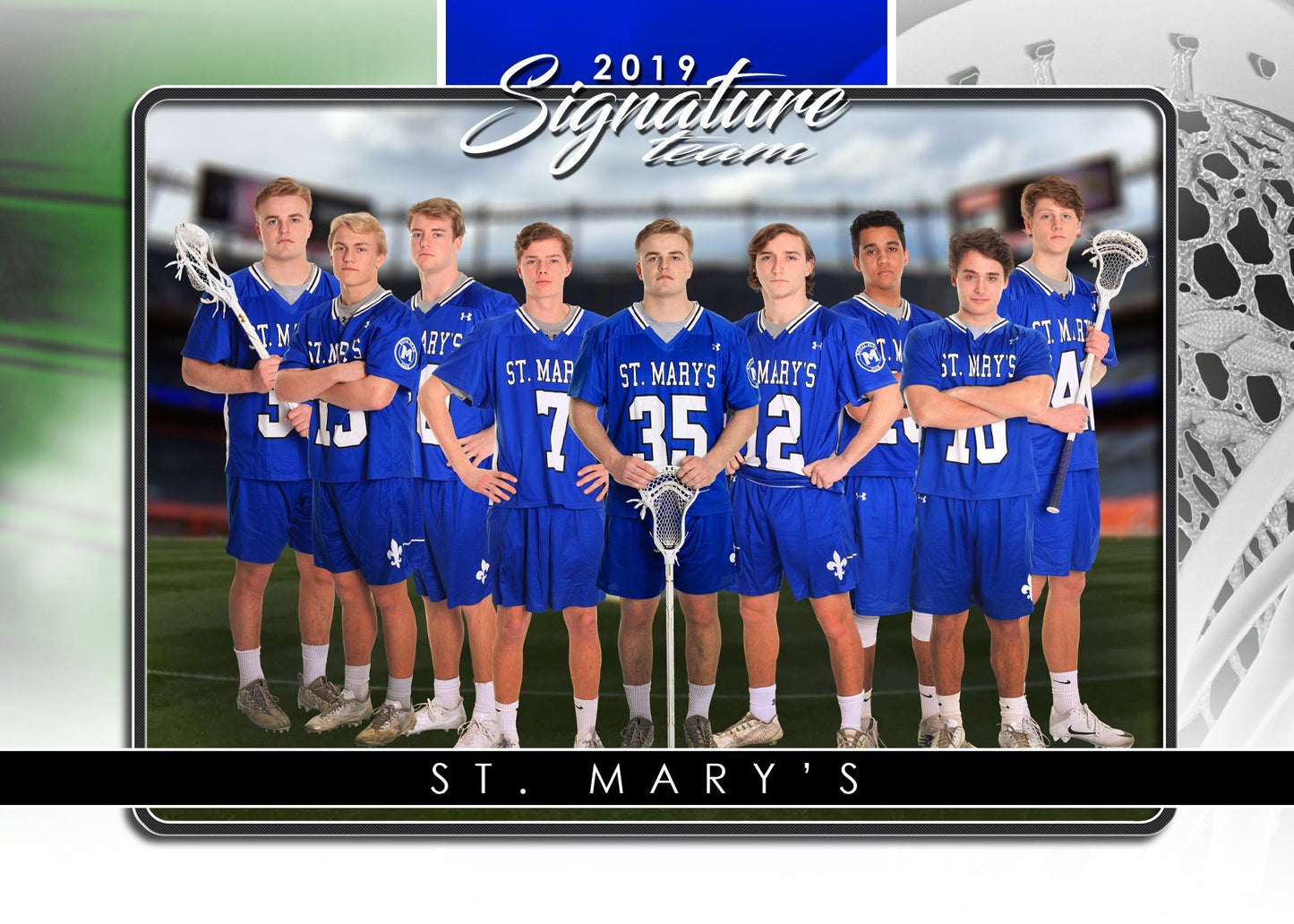 Signature Player - Lacrosse - V1 - T&I Drop-In Collection-Photoshop Template - Photo Solutions