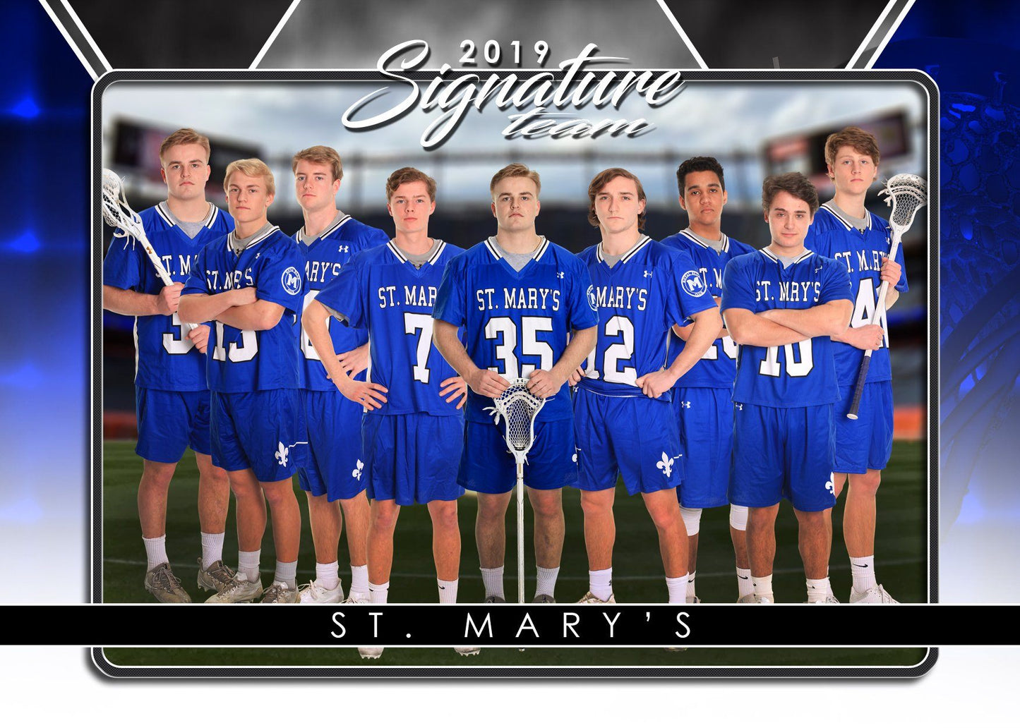 Signature Player - Lacrosse - V2 - T&I Drop-In Collection-Photoshop Template - Photo Solutions