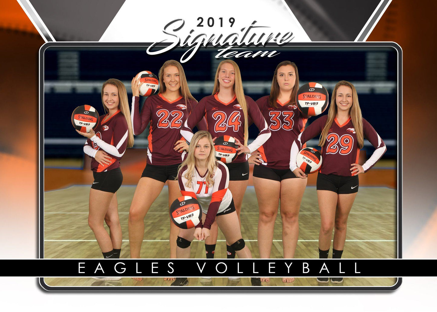 Signature Player - Volleyball - V2 - T&I Drop-In Collection-Photoshop Template - Photo Solutions