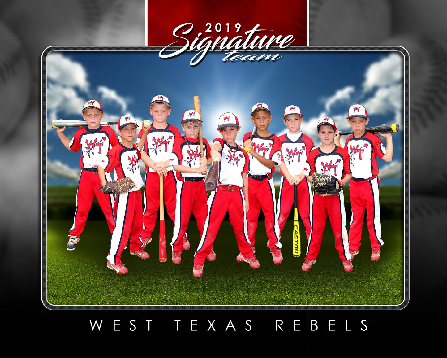 Signature Player - Baseball - V1 - T&I Drop-In Collection-Photoshop Template - Photo Solutions