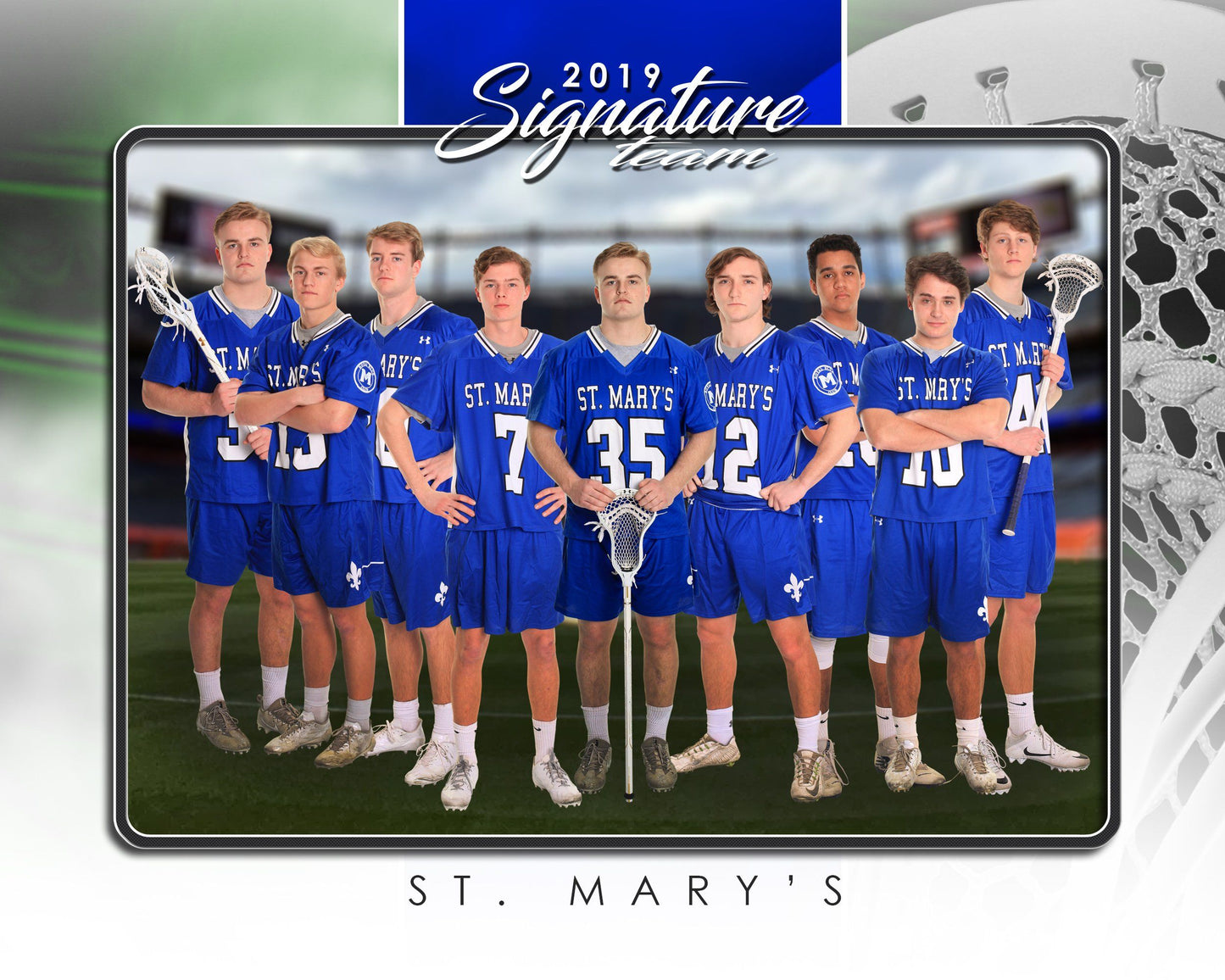 Signature Player - Lacrosse - V1 - T&I Drop-In Collection-Photoshop Template - Photo Solutions