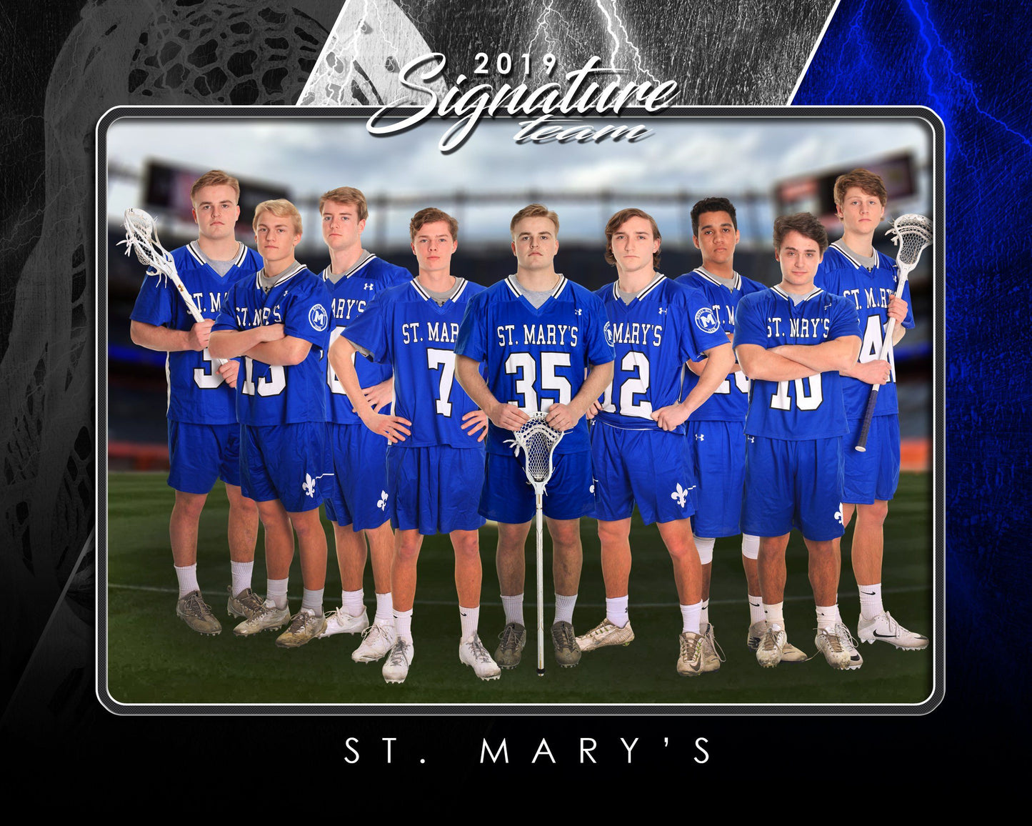 Signature Player - Lacrosse - V3 - T&I Drop-In Collection-Photoshop Template - Photo Solutions