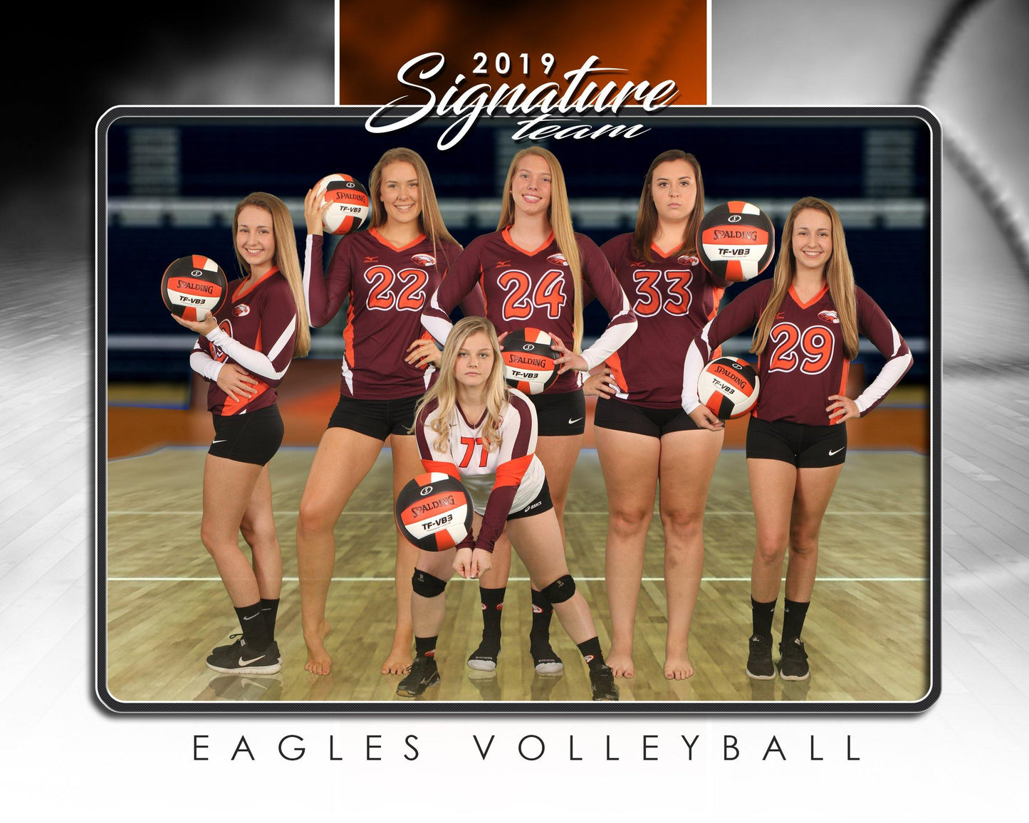 Signature Player - Volleyball - V1 - T&I Drop-In Collection-Photoshop Template - Photo Solutions