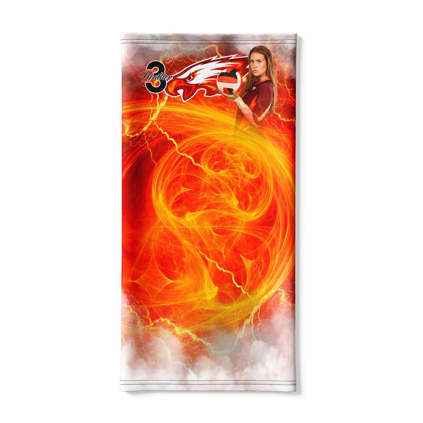 Electric Fire - Neck Gaiter Template - Ramco & DDlab Compatible-Photoshop Template - PSMGraphix