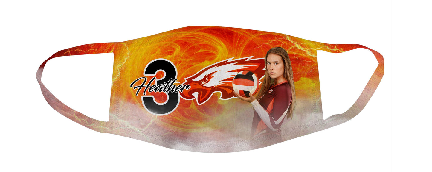 Electric Fire - Face Mask Template Set (DDLAB) 3 Sizes-Photoshop Template - PSMGraphix