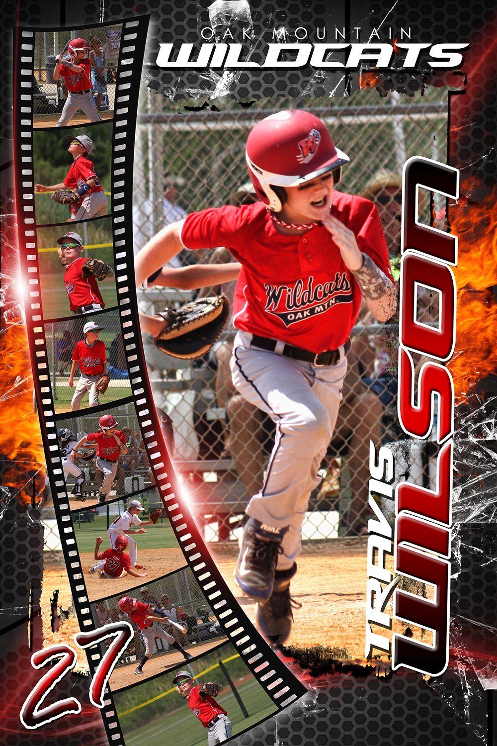 Grid Fire - V3-2 - Film Strip Photoshop Poster Template-Photoshop Template - Photo Solutions
