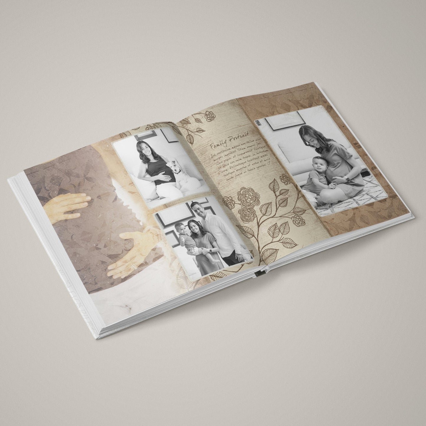Family Portrait - 12x24 - Album Spreads-Photoshop Template - Graphic Authority