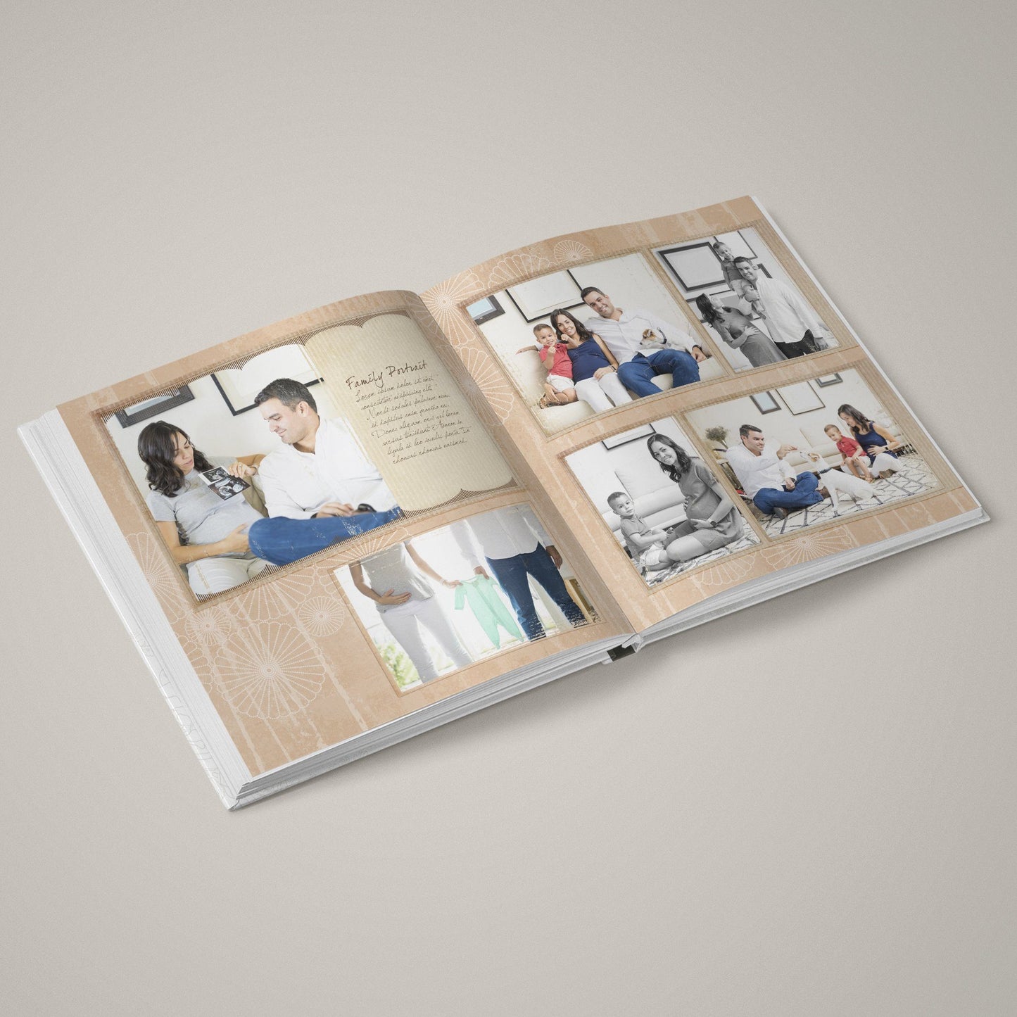 Family Portrait - 12x24 - Album Spreads-Photoshop Template - Graphic Authority