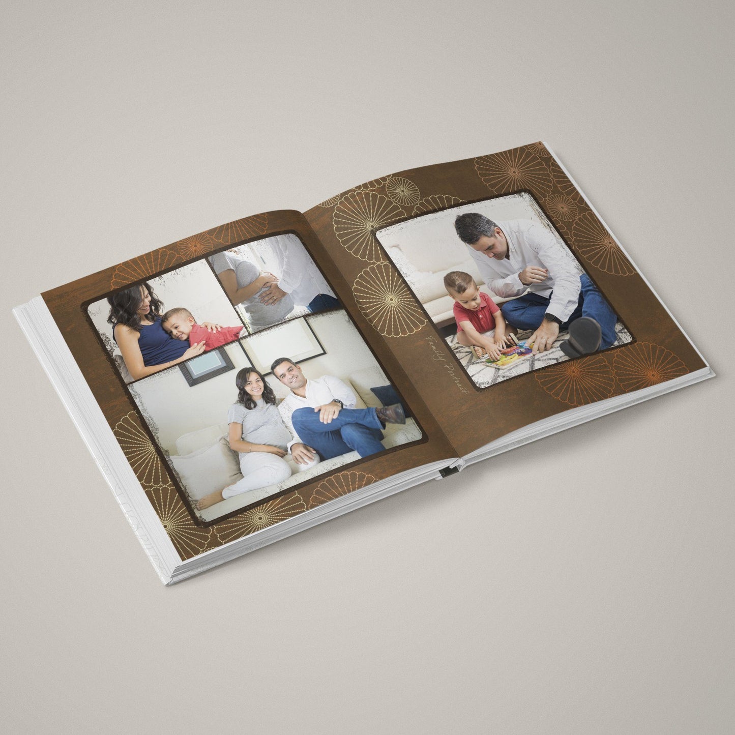 Family Portrait - 12x24 - Album Spreads-Photoshop Template - Graphic Authority