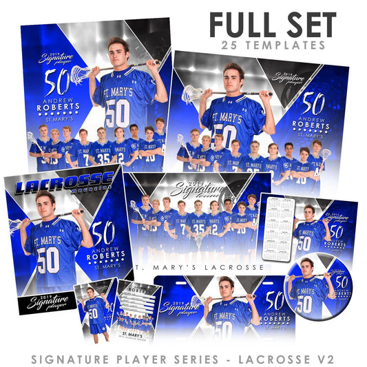 Signature Player - Lacrosse - V2 - T&I Extraction Collection-Photoshop Template - Photo Solutions