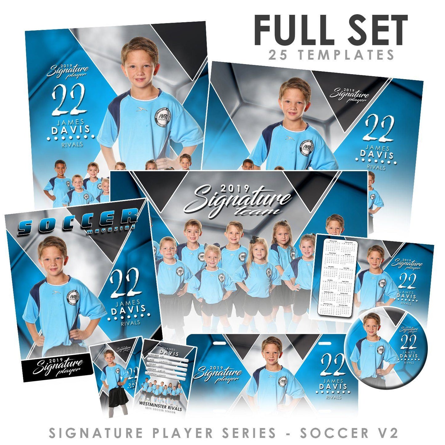 Signature Player - Soccer - V2 - T&I Extraction Collection-Photoshop Template - Photo Solutions