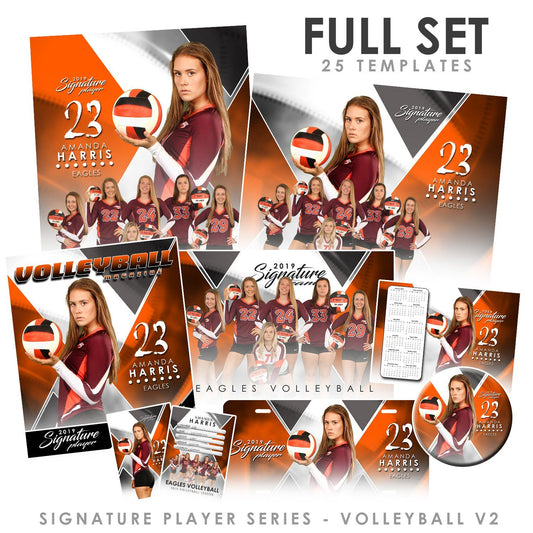 Signature Player - Volleyball - V2 - T&I Extraction Collection-Photoshop Template - Photo Solutions