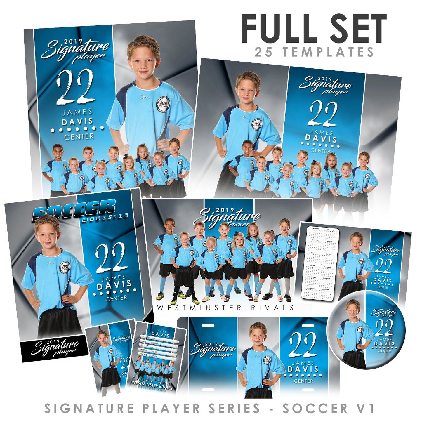 Signature Player - Soccer - V1 - T&I Extraction Collection-Photoshop Template - Photo Solutions