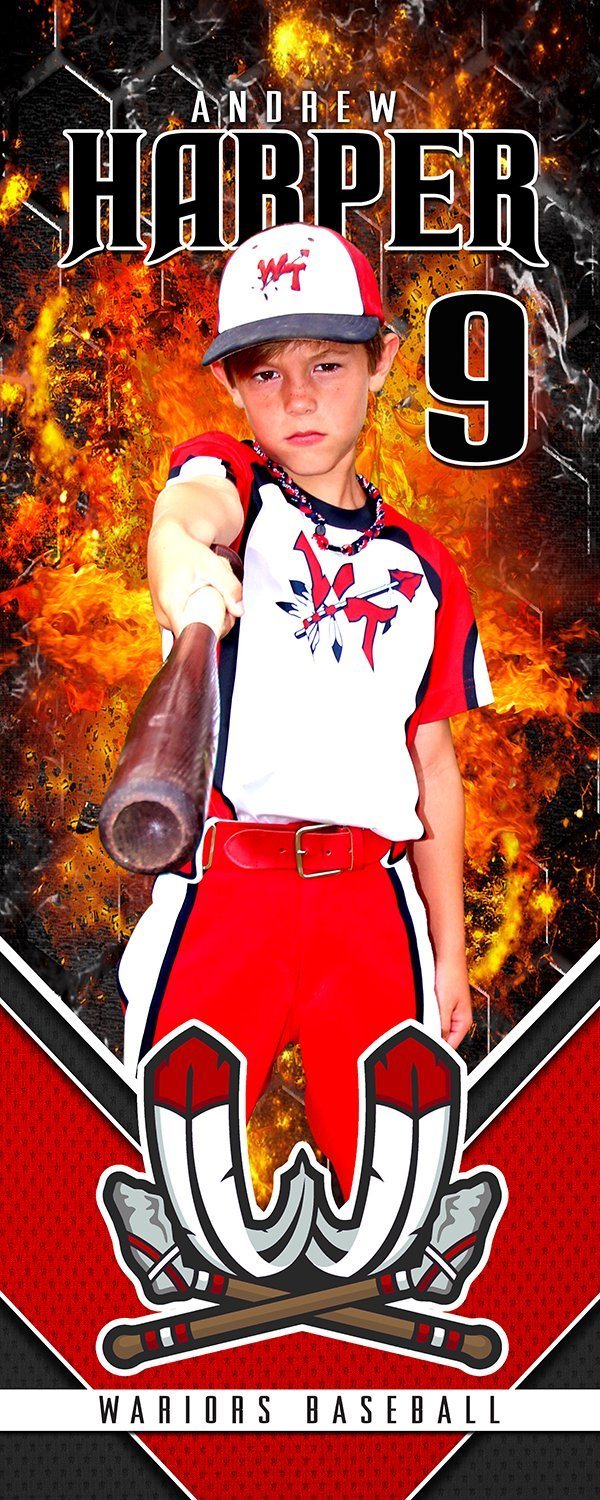 Inferno - Player Wall/Locker Banner & Poster Template v.3-Photoshop Template - Photo Solutions