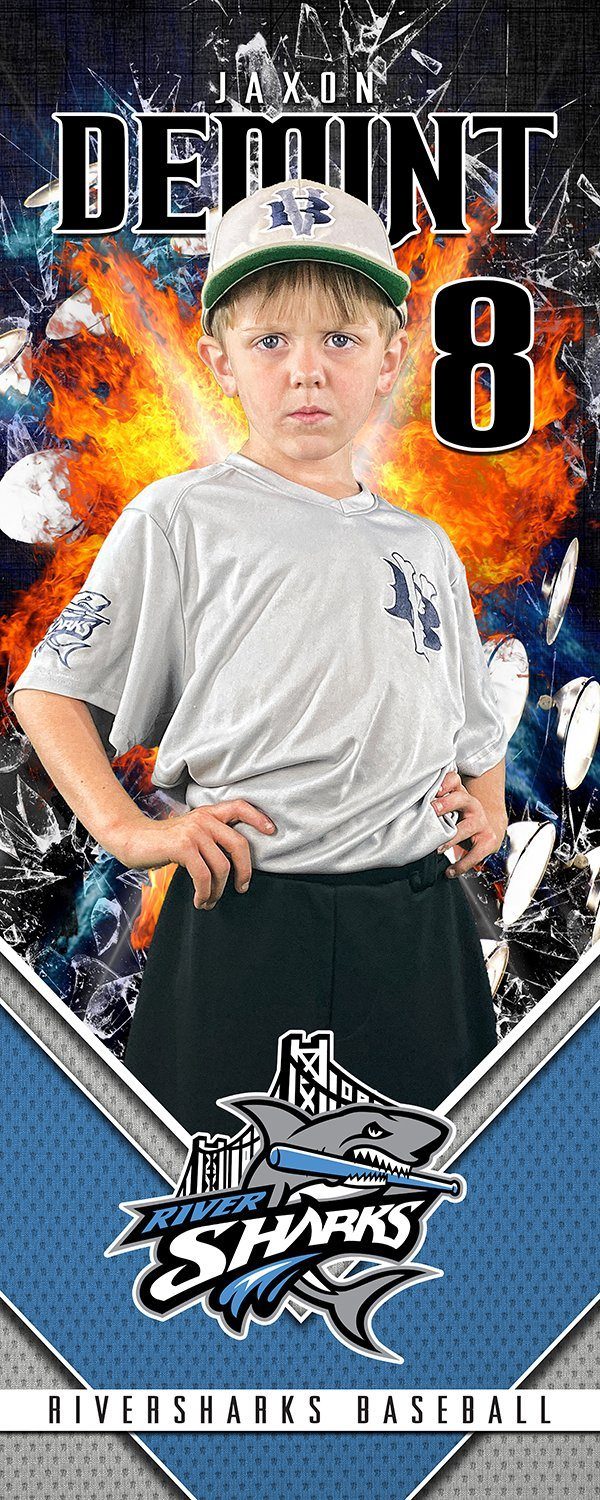 Stadium Lights - Player Wall/Locker Banner & Poster Template v.3-Photoshop Template - Photo Solutions