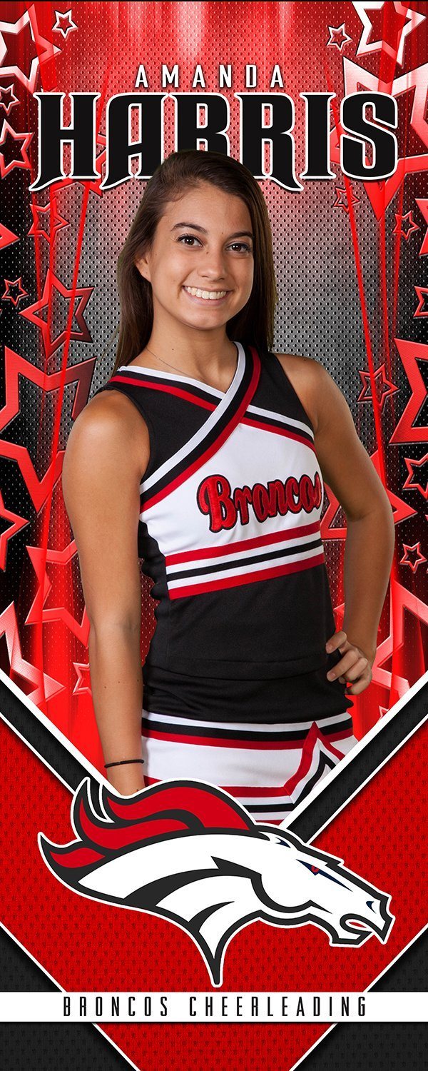 Metal Stars - Player Wall/Locker Banner & Poster Template v.4-Photoshop Template - Photo Solutions
