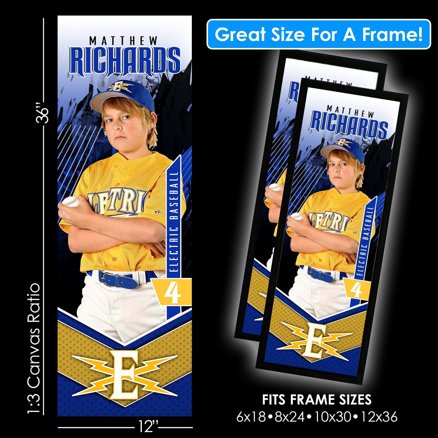 V1 - Breaker - 1:3 Ratio Single Player Poster Template-Photoshop Template - PSMGraphix
