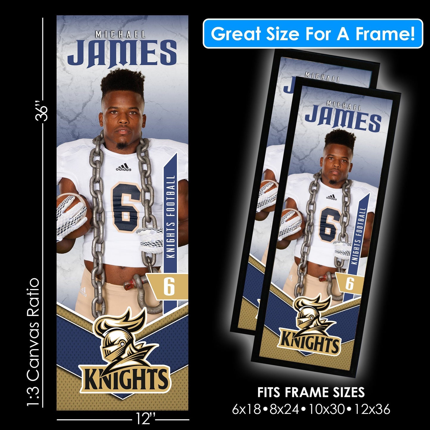 V1 - Metal - 1:3 Ratio Single Player Poster Template-Photoshop Template - PSMGraphix