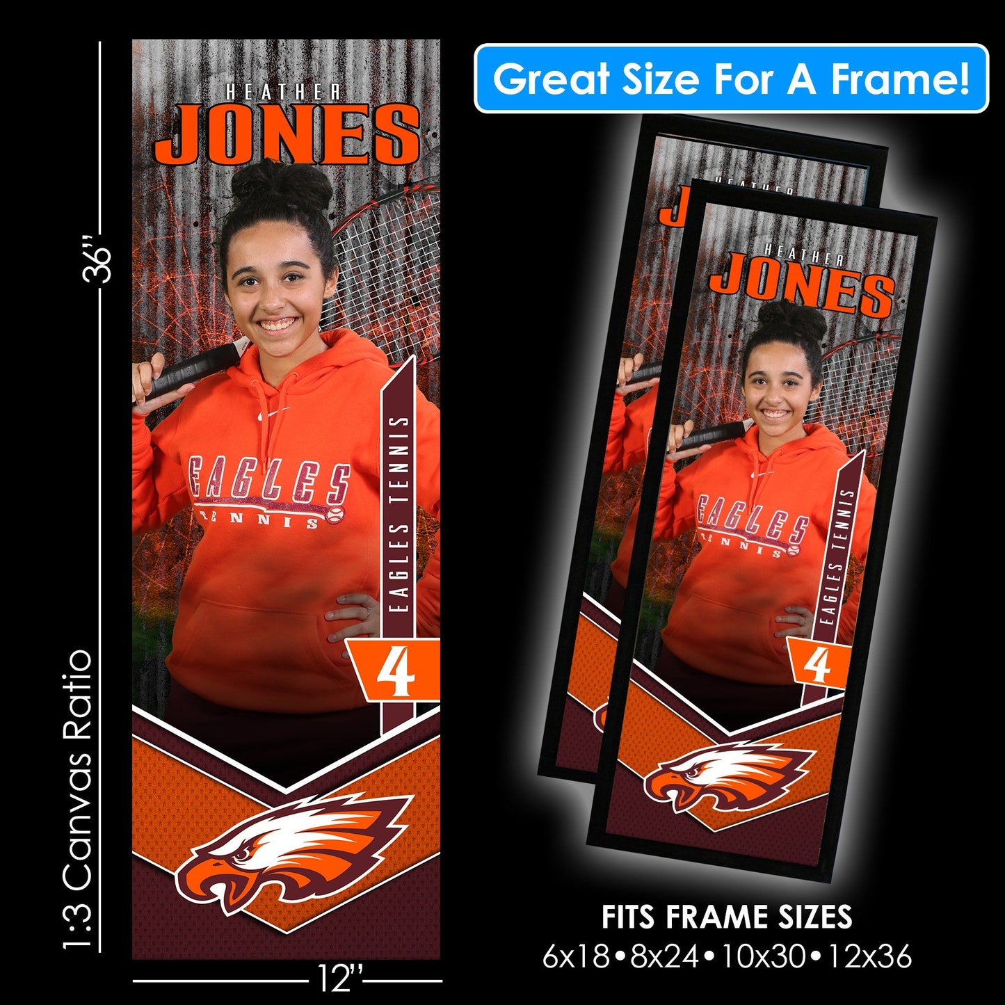 V1 - Steel Plate - 1:3 Ratio Single Player Poster Template-Photoshop Template - PSMGraphix